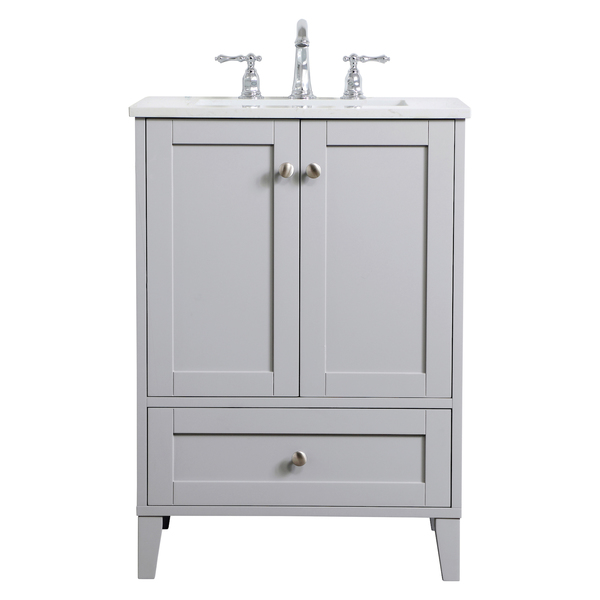 Elegant Decor 24 Inch Single Bathroom Vanity In Grey VF18024GR